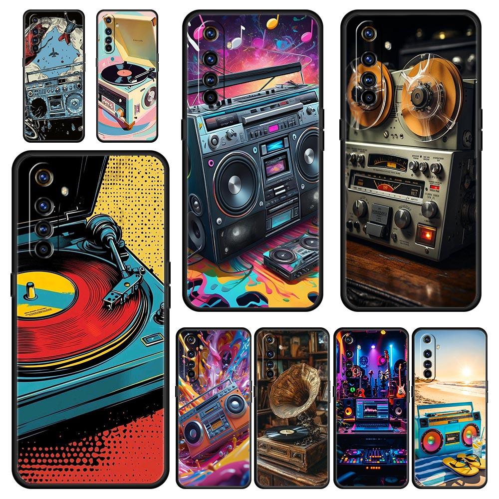 Retro Recording Device Soft TPU For Realme 13 12 11 10 9 Pro Plus GT3 GT2 C21 C25 C35 C53 C55 C67 Pro 5G Phone Case Cover Fundas