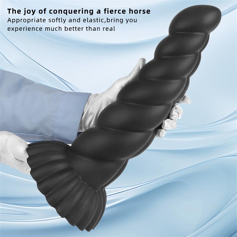 Silicone Black Extra Large Thick Anal Plug Penis Soft Thick Anal Plug Back Yard Fisting Anal Expander Male and Female Anal Masturbation