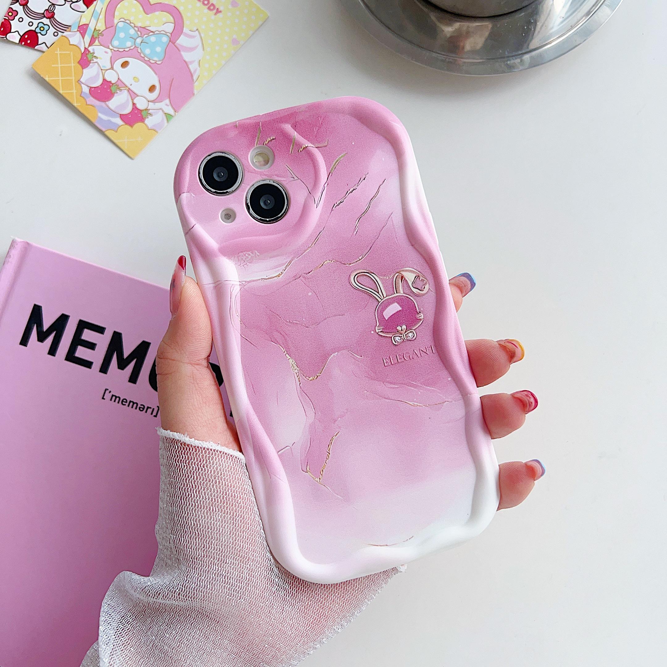 

Милый силиконовый чехол для Tecno Spark 10C Oppo Reno 8T Realme 10 11 Samsung A54 A24 A14 Funda окрашенный мультяшный градиентный чехол с медведем и кроликом, мягкий бампер из ТПУ Tecno Spark 10C