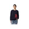 Coach Animal Print Round Neck Pullover Sweatshirt Women Tops Black C2510-BLK