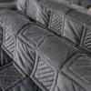 Short Plush Grey Color Sofa Towel European Brief Thicken Quilted Sofa Cover Slip Resistant European Couch Cover for Living Room