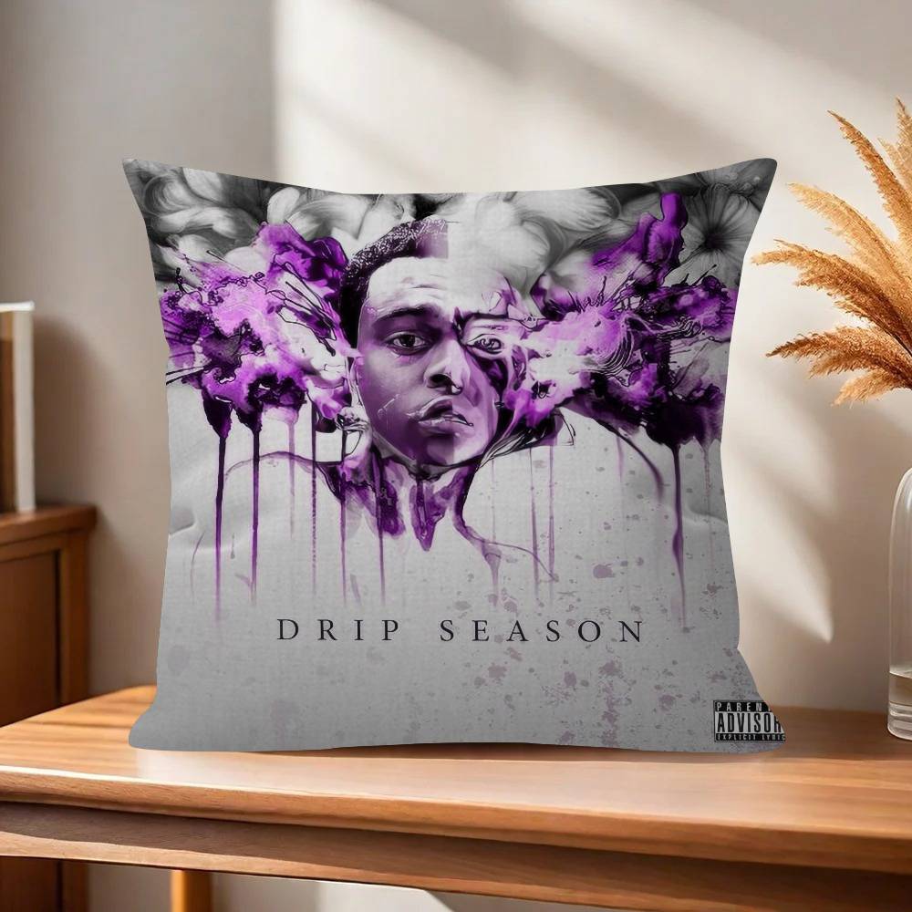 Singer Gunna Hot Album Pillowcase Toon Gift Cushion Cover Bedroom Home Sofa Chair Seat Decor Pillow Case