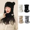 Plush Hat Scarf Cute Bear Pullover Hat New Warm Fluffy Hat  Winter