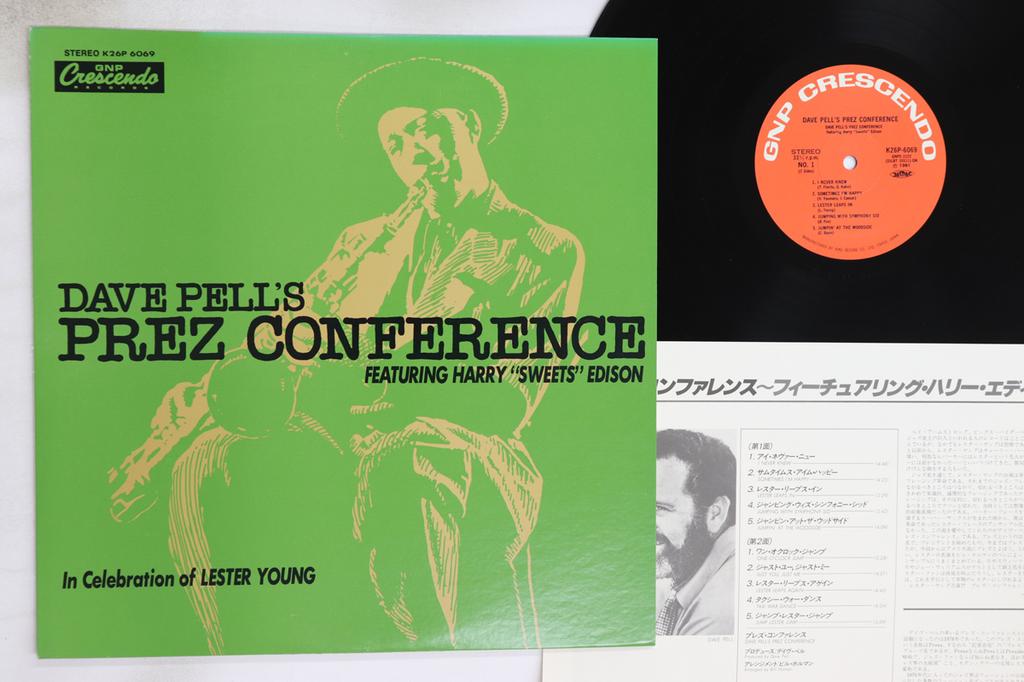 LP Record DAVE PELL, HARRY EDISON - Dave Pell's Prez Conference K26P6069 GNP 1978 Japan Jazz Used