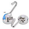 Black/Silver Magnetic Hooks Cruis Heavy Duty Neodymium Rare Earth Magnetic Hangers, Extra Strong Magnets With Hook For Hanging