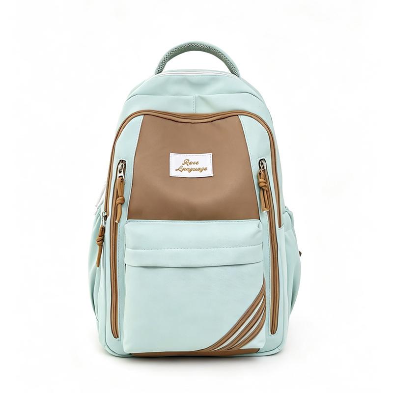 Schoolbag New Female Campus Simple Large Capacity Junior High School High School Student Backpack Leisure Large Capacity Backpack