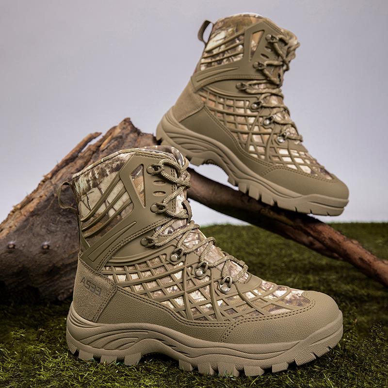 

Men s Plus Size Durable Combat and Hiking Boots for Special Forces 40 коричневый