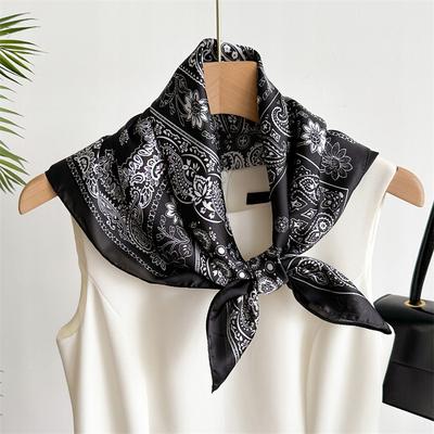 Scarf with Print, Women' Synthetic Silk, Gift Scarf, 70x70