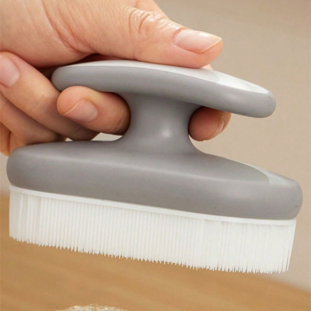 

1pc PE Material Cleaning Brush, Durable And Non-Shedding, Soft Bristles That Won t Damage Clothes, Suitable For Shoe Brushing сірий