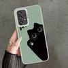 Black Cat Cartoon Cute Shockproof Phone Case for Samsung A17 A16 A15 A14 A37 A57 A36 A56 A26 A35 A55 A25 A34 A54 A24 A13 A23 A33