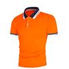 Summer New Men's Patchwork Contrast T-shirt Men's Youth Sports Fashion Short-sleeved Polo Shirt