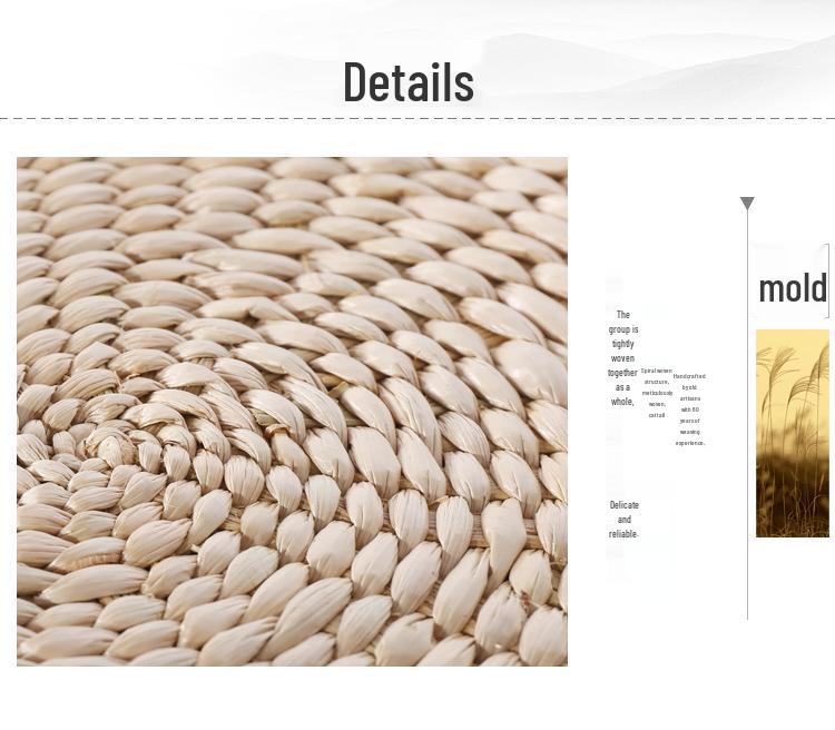 Round Woven Straw Zen Meditation Cushion Tatami Seat or Kneeling Tea Ceremony Cushion