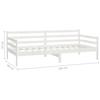 VidaXL Daybed with Mattress 90x200 Cm White Solid Pine Wood 3083590