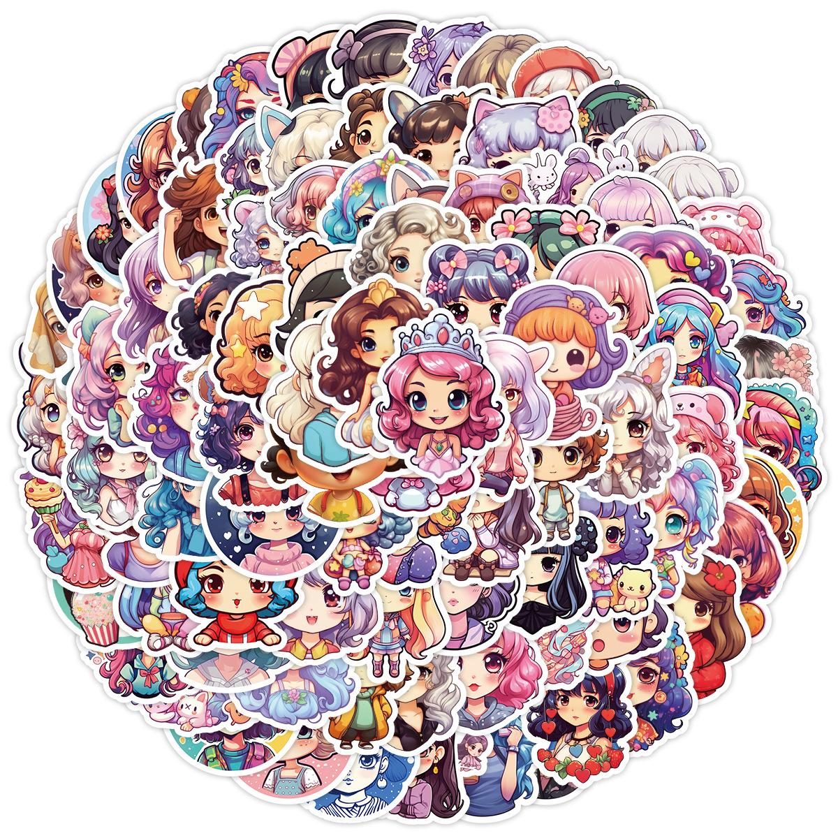 

100 Cute Style Kawaii Girls Doodle Stickers Children s Stickers Suitcase Waterproof Decorative Stickers