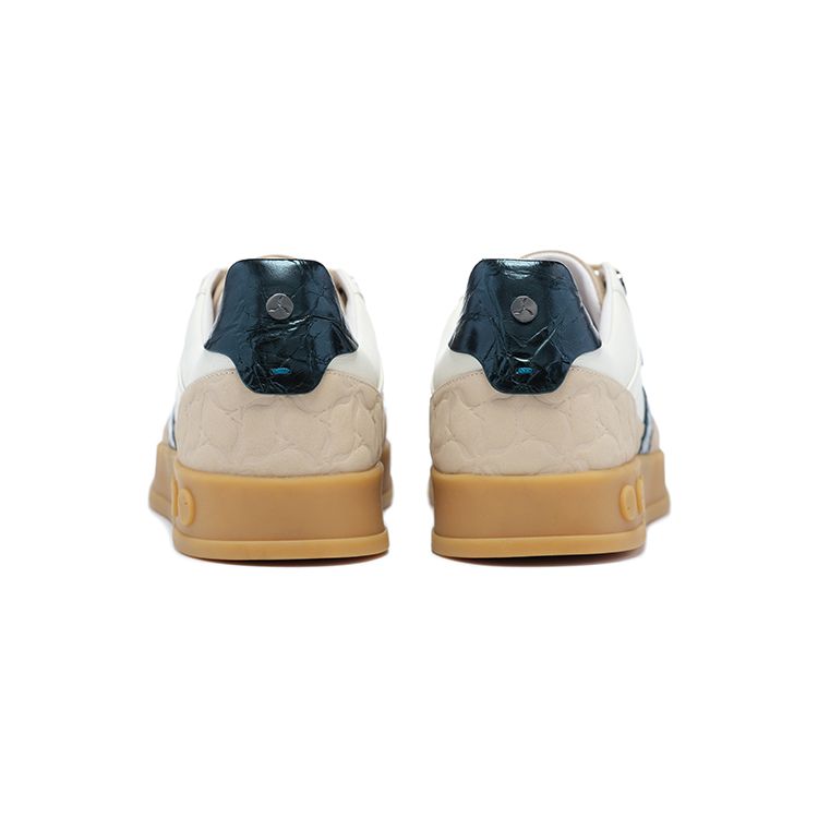 Li-Ning 1990 001 Non-Slip Lightweight Low-Top Skate Shoes Men Sneakers Brown Green White ALHT003-2