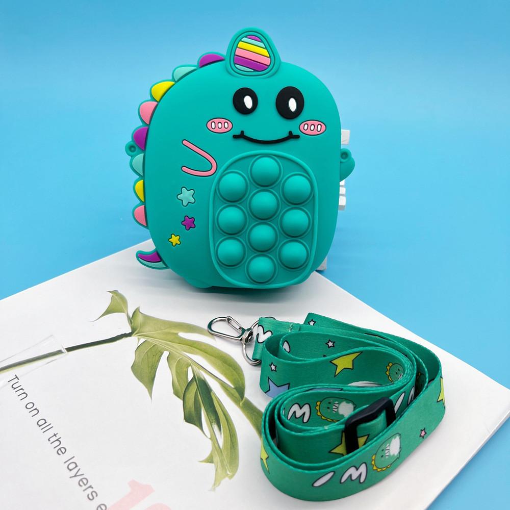 Dinosaur Coin Purse With Silicone Material Durable For Children Daily Use