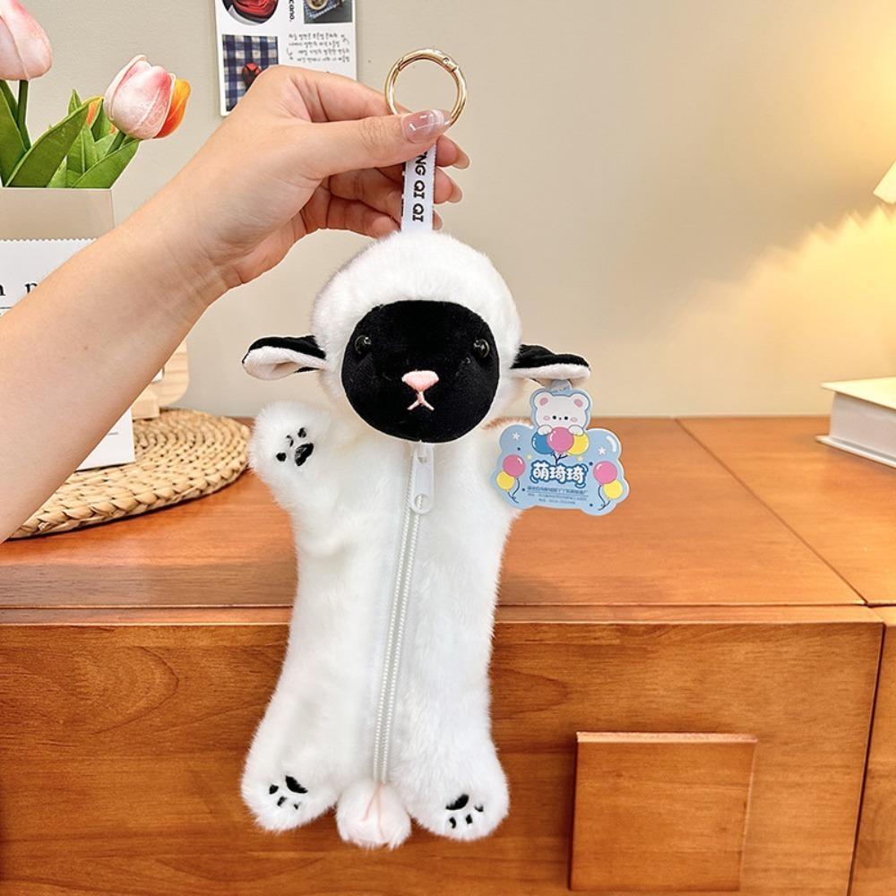 Soft Plush Plush Pencil Case Cartoon Cosmetic Bag Multi Function Storage Bag Office Stationery
