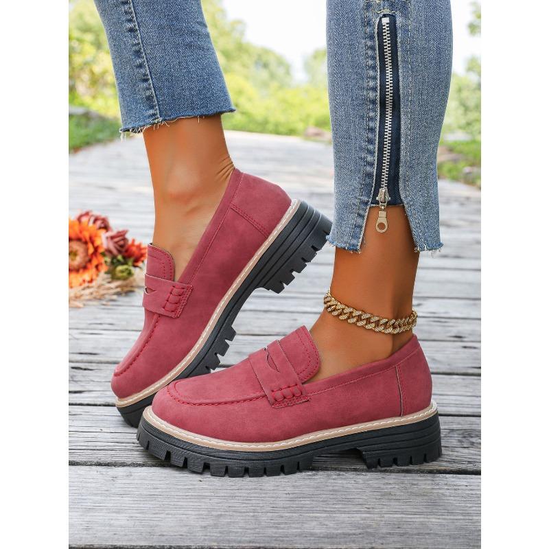Low-top Single Shoe Women's 2025 Autumn New Muffin Thick-heeled British Loafers