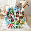Christmas Soccer Fun Personalized Name Blanket Throw Personalized Blanket Soft & Cozy Perfect for Bedding Office Office Chair Home Decor