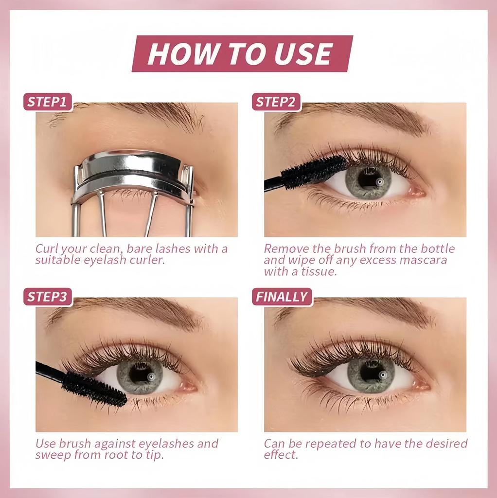 Eyelashes Lengthening Mascara Waterproof Long Lasting Silky Lash Black Eyelashes Extension Make Up Beauty Eye Korean Cosmetic