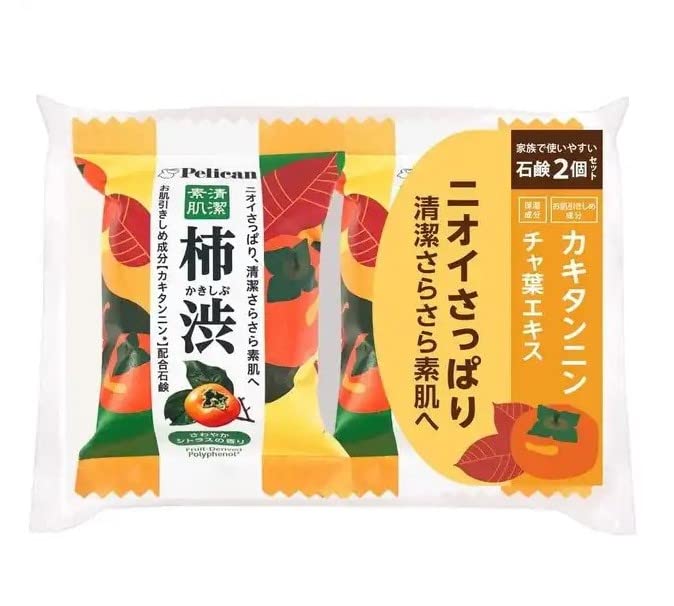 Pelican Soap Pelican Family Soap Persimmon Tannin 2P x (80g 2) оранжевый