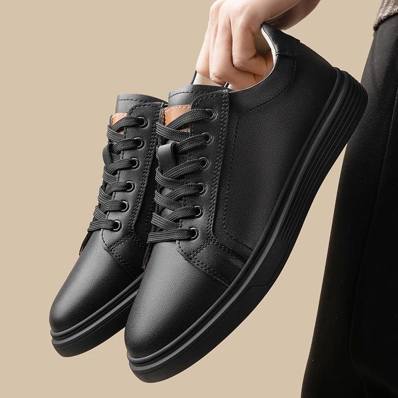 Fashion Man Genuine Leather Men Casual Summer Shoes Men's Skateboard Footwear Fashion Luxury Tenis Masculino Male Versatile Sneakers