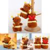 Animal Plush Toy Keyring Featuring Capybara And Bee Design With Soft Short Pile Material