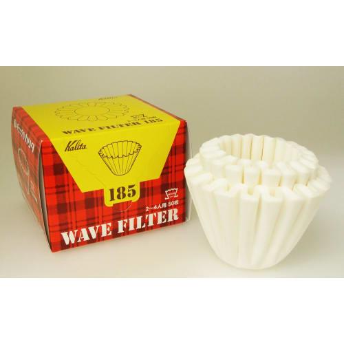 Kalita Wave Series Coffee Filters, White, for 2-4 People, 50 Filters x 2-Pack, KWF-185#22210