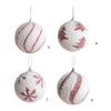 8cm Shatterproof Foam Decorative Baubles Ball Ornament Christmas Tree Decorations for Wreath Mantels Embellishments