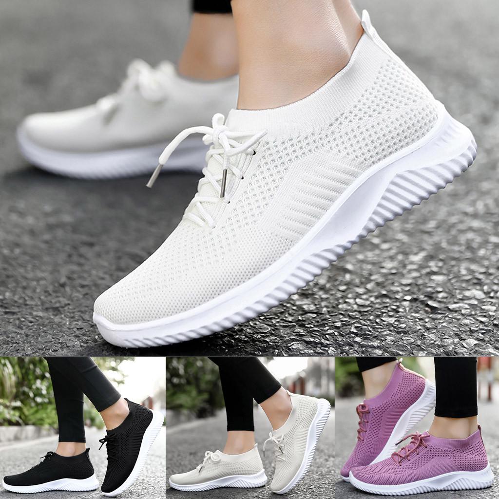 

Женская износостойкая обувь для ходьбы с сетчатыми носками без шнуровки для ленивой обуви