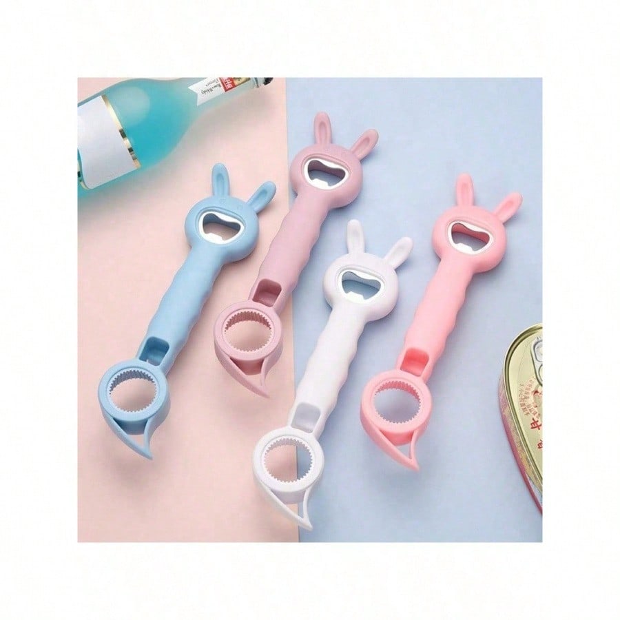 1 Piece ,4 In 1 Opener ,Multi Function For Beer, Beverages, Cans, Easy To Use For Weak Hands , Seniors , Versatile For Kitchen