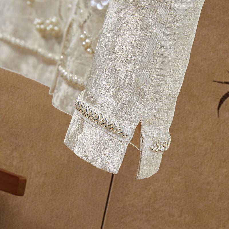 Shechi New Chinese Style Beaded Round Neck Vest