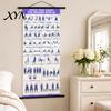 Wellness Wall Art Chair Yoga Chart, Canvas Poster with Hanging Rod And Rope, Gentle Movement Guide Chart for Seniors Beginners Home Stretching