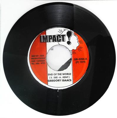 7inch Record GREGORY ISAACS The End Of The World GB5294 Impact Jamaica Reggae Ska Dub Used