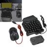 Keyboard and Mouse Converter Set Wired RGB Half Gaming Keyboard with Wired Mouse Converter Adapte Fo