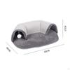 Cat Tunnel and Bed Toy with Ball Soft Anti Slip Bottom Plush Mat Multifunctional Pet Nest