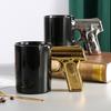 350ML Ceramic Coffee Mug With Gun Handle Funny Porcelian Cup Black Beer Mug Juice Milk Water Drinkware