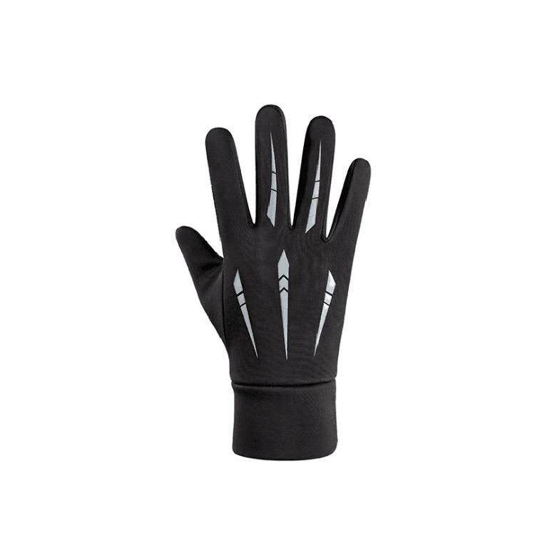 New Autumn and Winter Gloves for Men All Fingers Plus Velvet  Cold and Warm Outdoor Sports  Cycling  Driving Touch Screen Arrow Hand