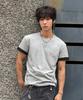 SIGNATURE Summer Crop Color Block Roll-Up Short Sleeve T-Shirt [2 Colors]