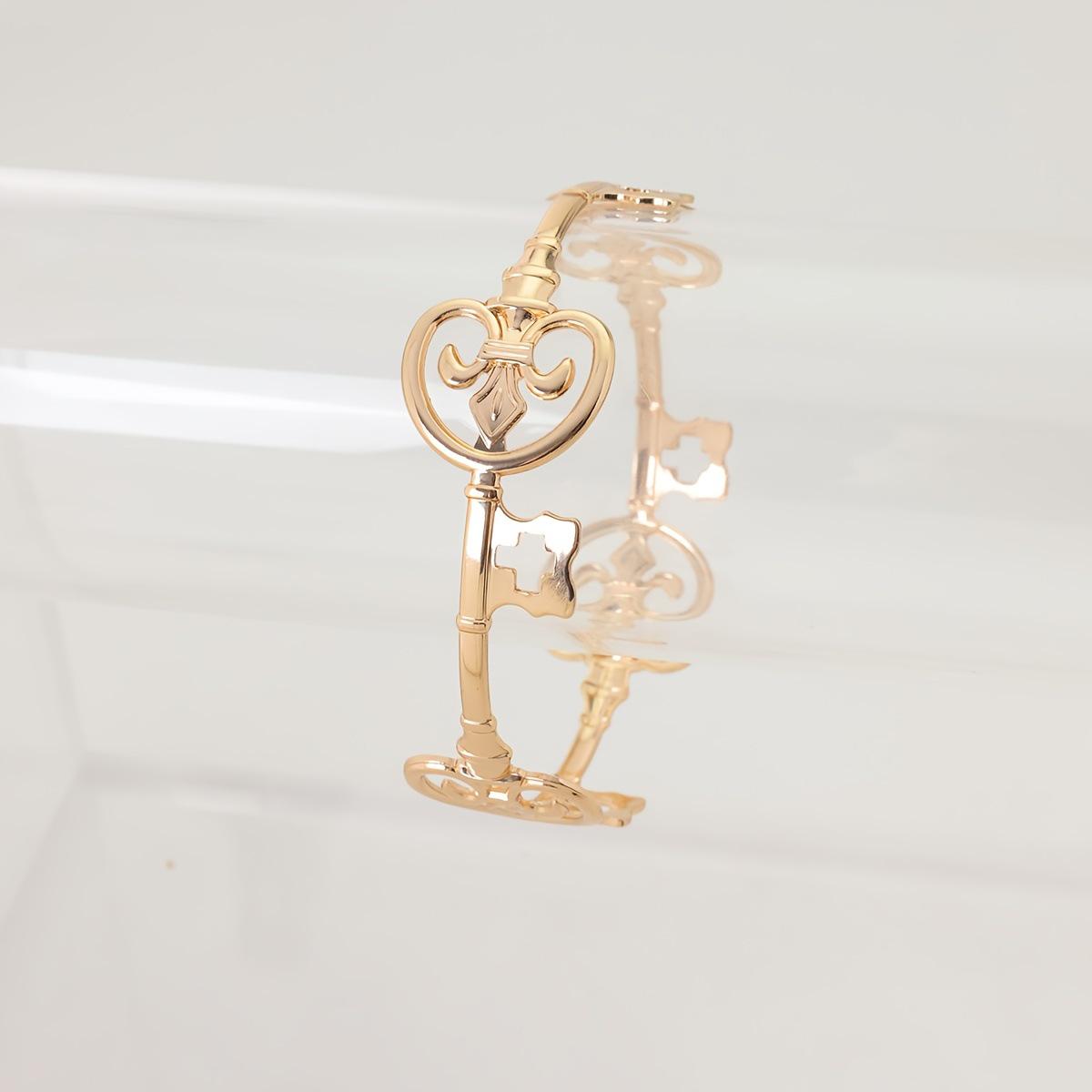 Элегантный браслет с открытым краем в готическом стиле: Европейская и американская роскошь, Полый дизайн, Модные ювелирные изделия высокого класса золотой