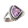 Naturlig Rosa Ametist Ädelsten Handgjord 925 Sterling Silver Ring Storlek 5.5 w6i03