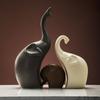Nordic Deer Elephant Cat Rabbit Swan Ceramic Animals Ornaments Cabinet Store Bar Figurines Home Office Decoration Modern Crafts