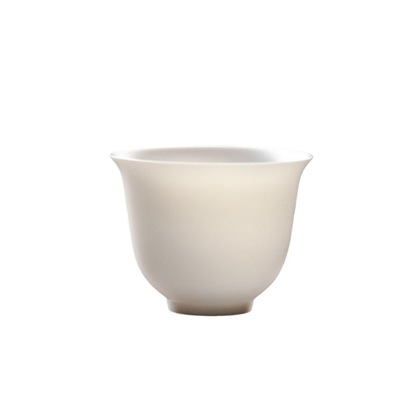 Master Cup and Aroma Scent Cup Set Ultra Thin Plain Fired White Porcelain Chinese Style Ceramic Tea Ware for Gongfu Tea Ceremony