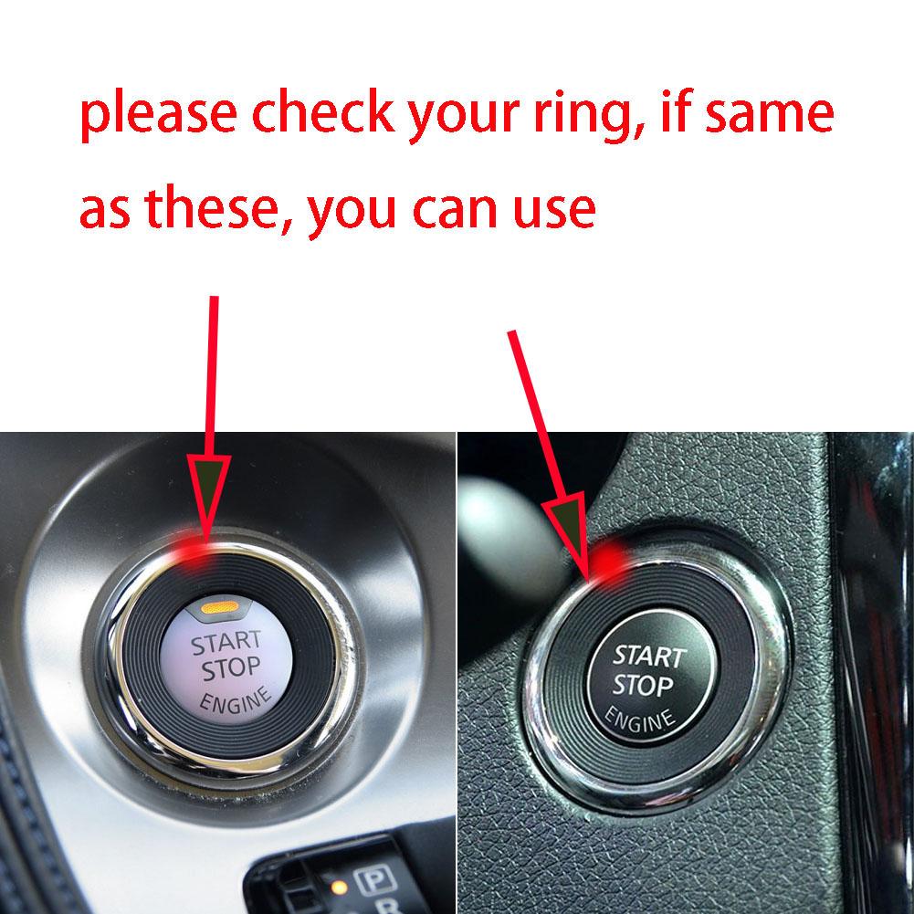 Car Engine Start Stop Decoration Ring Sticker For Nissan Qashqai J11 Lafesta Murano X-Trail Etc Cima Auto