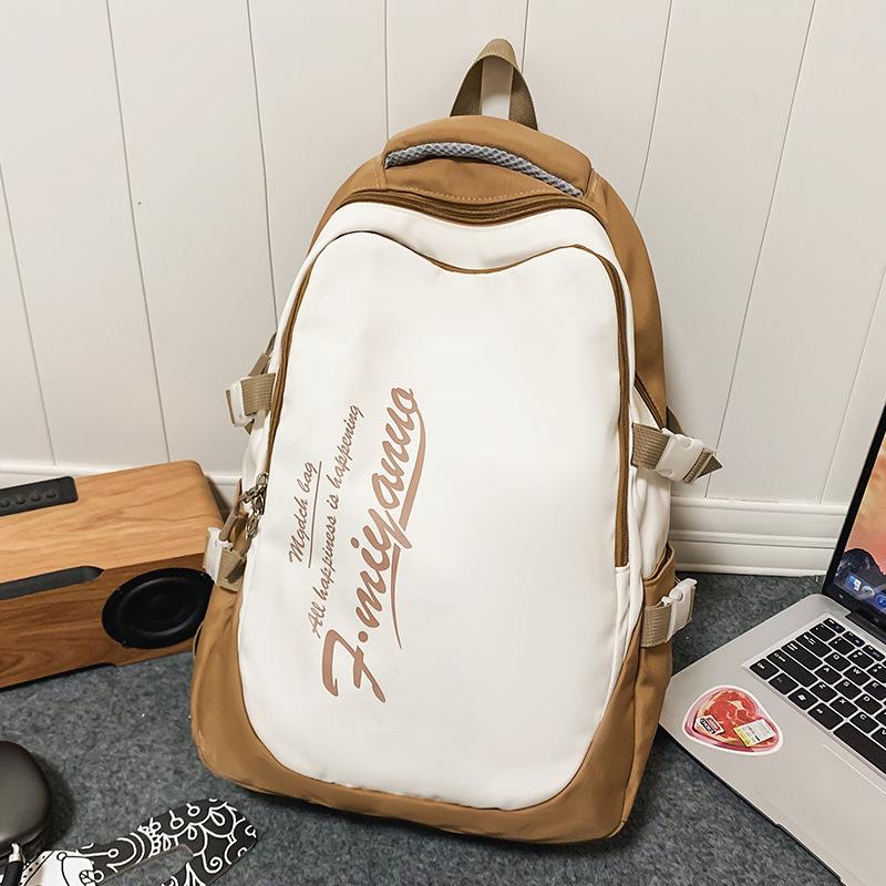 School Bag Men's College Students Contrast Colors Middle School Students High Quality Fashion Girls Junior High School Students