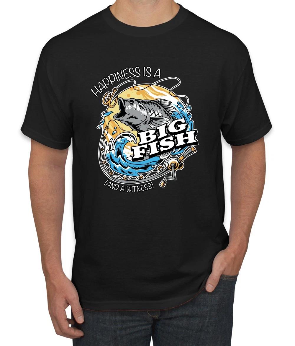 Happiness is a Big Fish and a Witness Funny Men s T- Shirt M