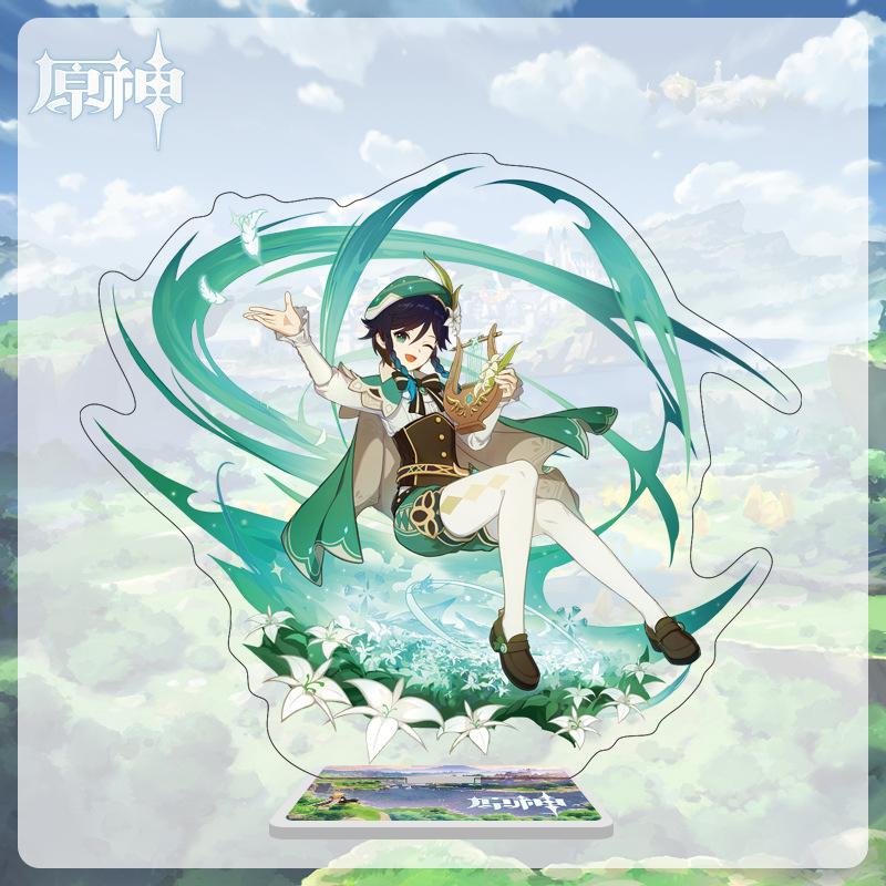 16cm Height  Acrylic Large Stand-up Display Featuring Characters From Mondstadt, Liyue, and Inazuma In Genshin Impact