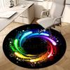 1pc Office Carpet Chair Mats Colorful Swirl with Stars Vector Illustration Perfect for Decorating Office Chairs, Living Rooms, Or Bedrooms