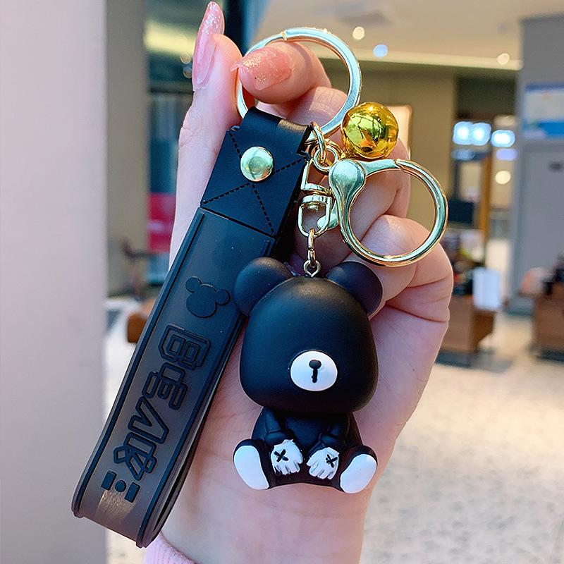 Creative Resin Jelly Bear Keychain Cute Cartoon Doll Car Key Chain Ring Women'S Exquisite Bag Pendant