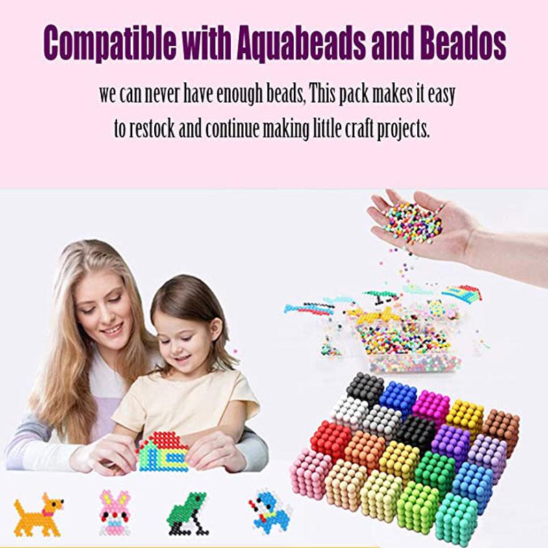 500Pcs 36Colors 5mm Water Beads Spray Magic beads Educational 3D beads Puzzles Accessories for Children Toys